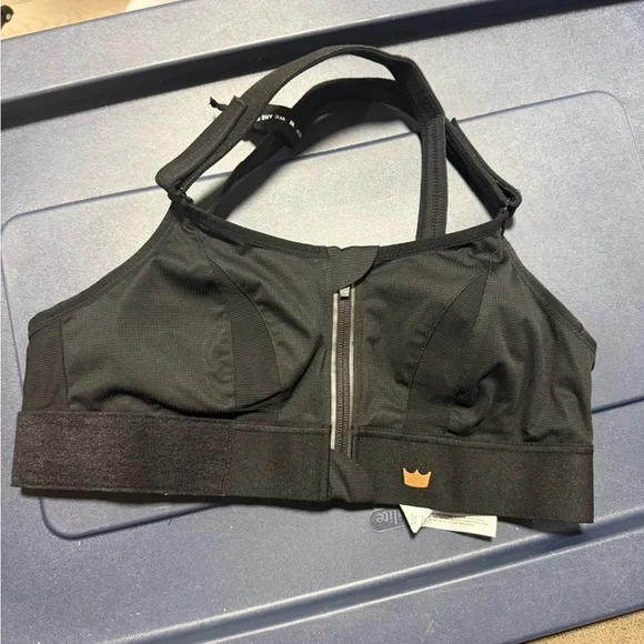 Shefit Ultimate Sports Bra – Black Zip Front Adjustable Support Size M NWT - Picture 1 of 5